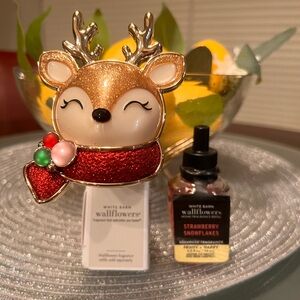 Bath & Body Works Reindeer Wallflower Plug & Bulb NWT